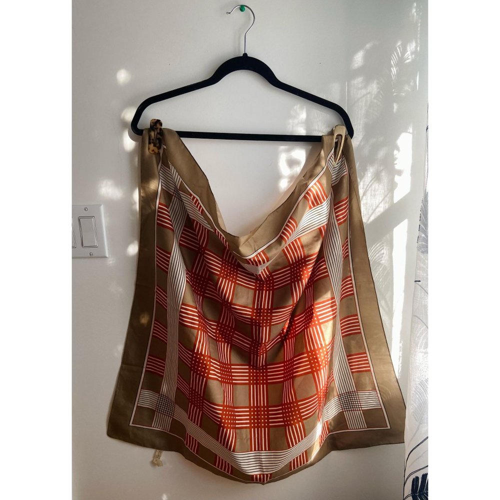 Vintage Brown Italian Scarf - Picture 2 of 5